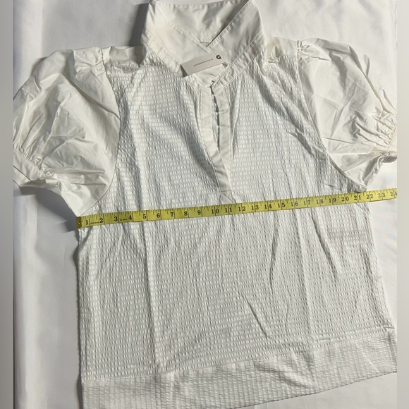 NWT Maeve Puff-Sleeve Sea Breeze Top - Picture 5 of 5